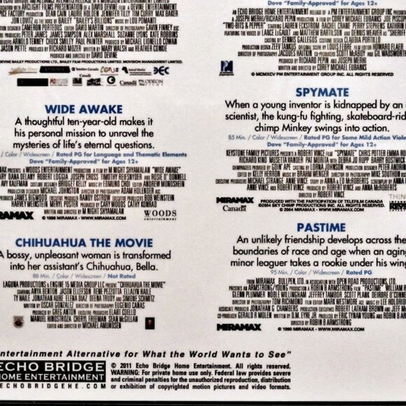 8 FAMILY MOVIES  2-DISC DVD SET Bailey's Billions, Chihuahua the Movie, Spymate - Picture 5 of 5